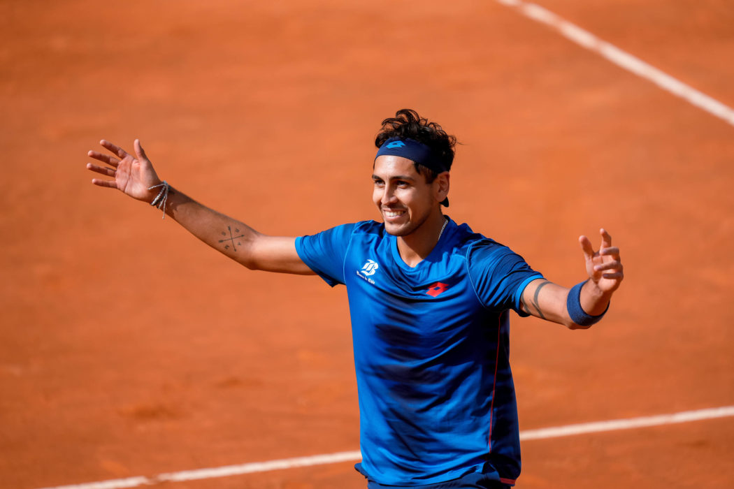 Internazionali BNL D Italia 2024 – Day Ten Aleandro Tabilo celebrates victory during the Mens Singles quarter-final mat