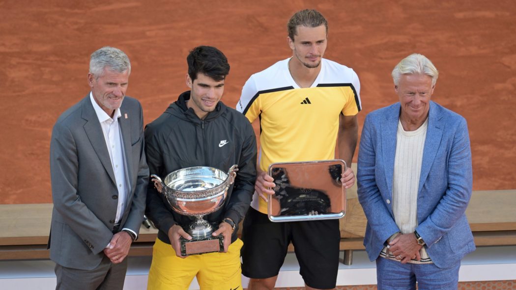 Zverev (2.v.r.) zollte Alcaraz (2.v.l.) großen Respekt