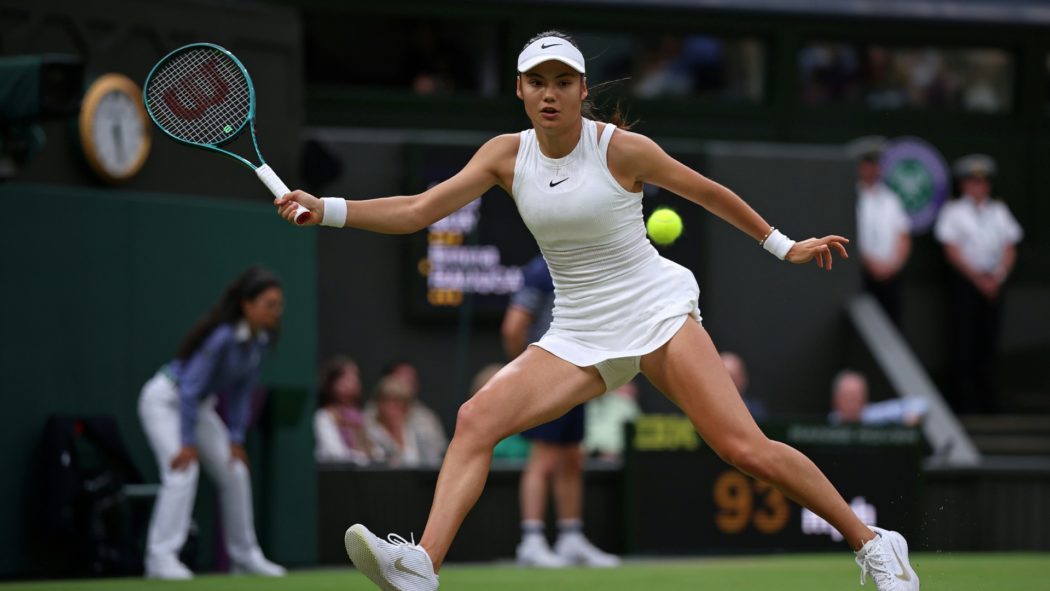 Emma Raducanu in ihrem Match gegen Lulu Sun