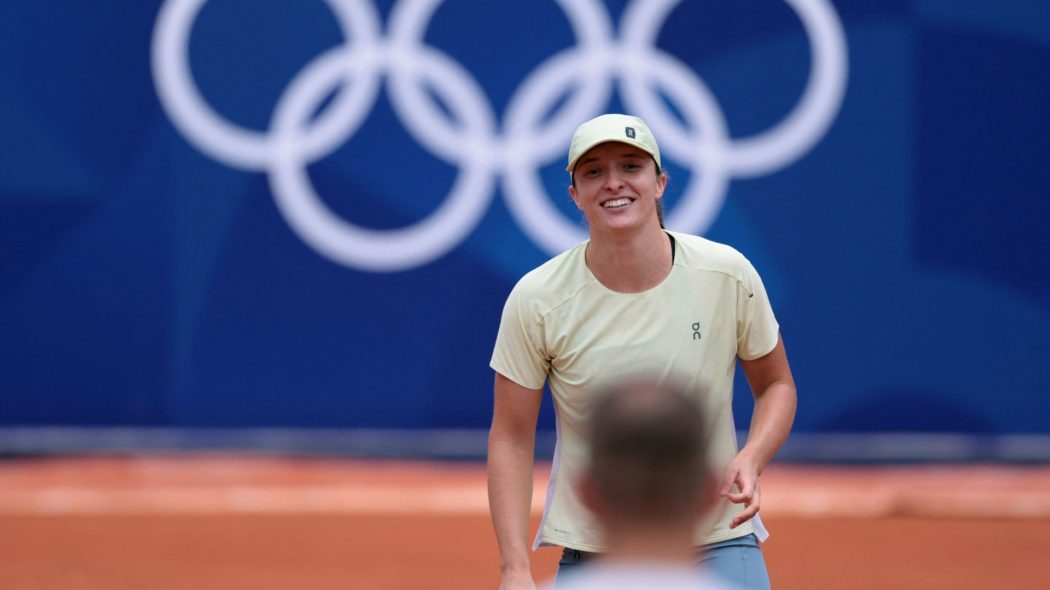 Iga Swiatek beim Training in Paris