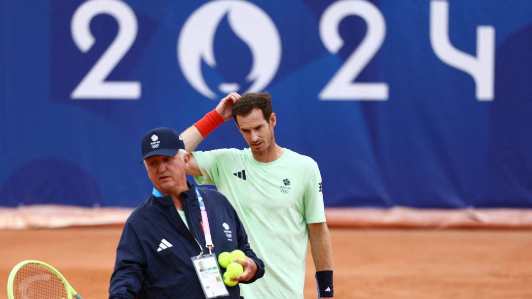 Andy Murray beim Training in Paris