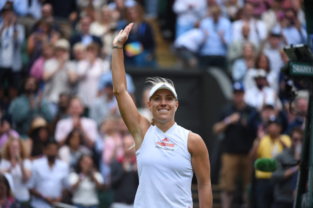 Wimbledon Day 7 Angelique Kerber (GER) during her fourth round match at the 2021 Wimbledon Championships at the AELTC in