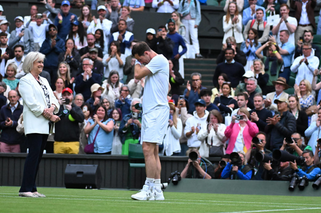 Wimbledon – Second Round Andy Murray (GBR) during a special ceremony on center court match at the 2024 Wimbledon Champio