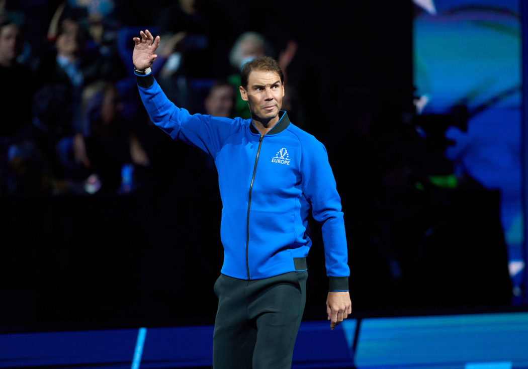 Tennis: Laver Cup, Sep 23, 2022; London, United Kingdom; Rafael Nadal (ESP) of Team Europe arrives on court for the open