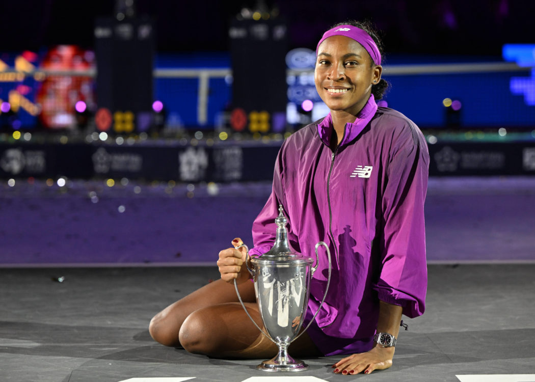 WTA, Tennis Damen Finals 2024 – Day 8 RIYADH, SAUDI ARABIA – NOVEMBER 09: Coco Gauff of USA celebrates after winning the