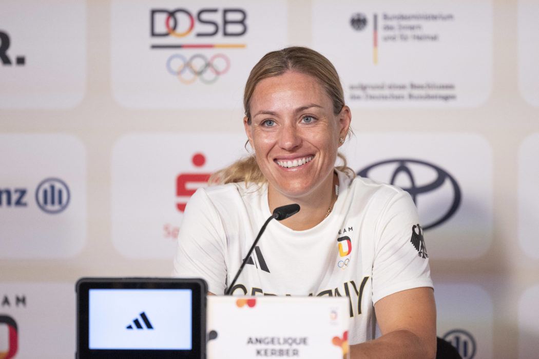 Tennisspielerin Angelique KERBER (GER) im Pressegespraech, spricht ueber das Ende ihrer Karriere als Profi Tennisspieler