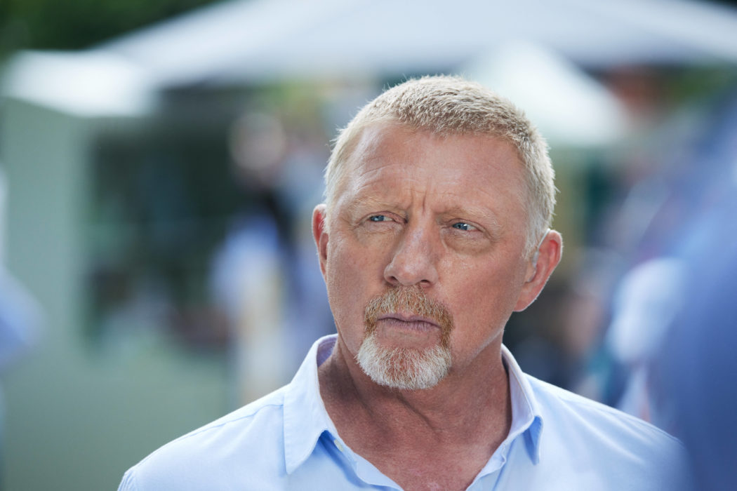 People in the stands of the Ladies final of the Roland Garros International Tennis Championships in Paris Boris Becker C
