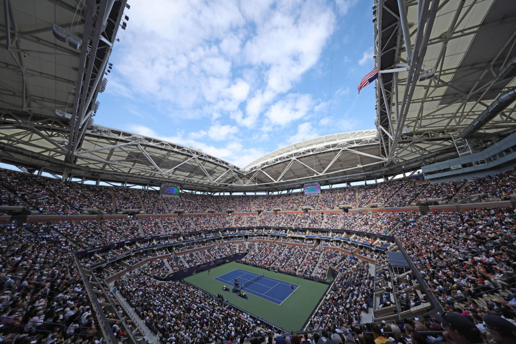 General view of stadium Arthur Ashe with Jannik Sinner (Ita) defeated Jack Draper (GB) at the US Open 2024 TENNIS : US O