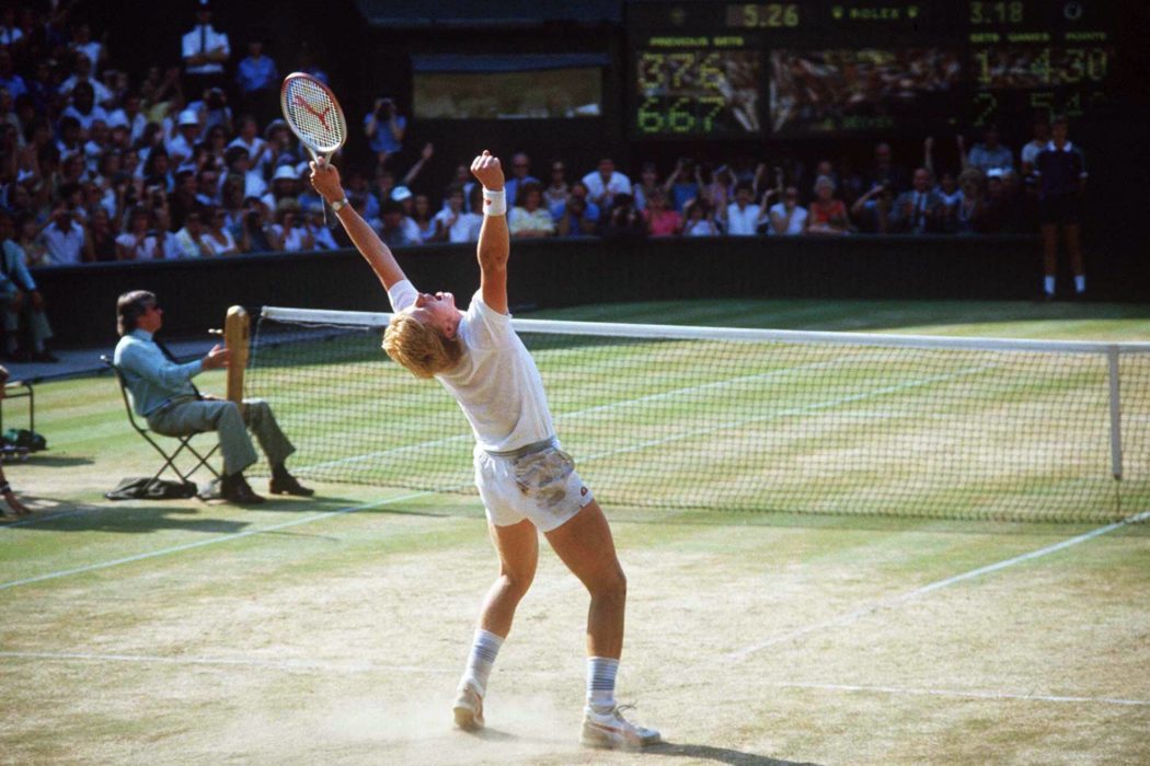 Boris Becker (Deutschland) gewinnt als jüngster Spieler aller Zeiten die All England Championships