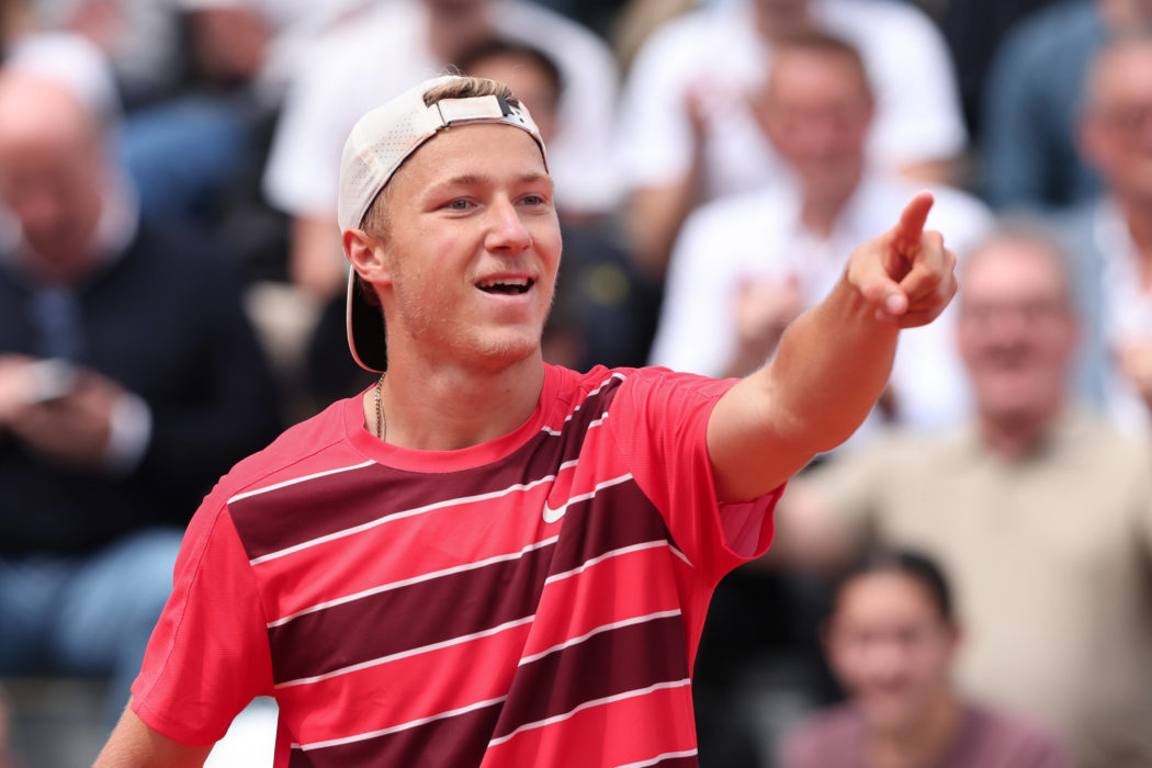 Max Schoenhaus (GER) jubelt nach dem Sieg, Jubel, Freude, Emotion, Jungen Einzel, Boys SinglesTennis – French Open 2025 – Paris – Grand Slam / ATP / WTA / ITF – Roland Garros – France – 2025