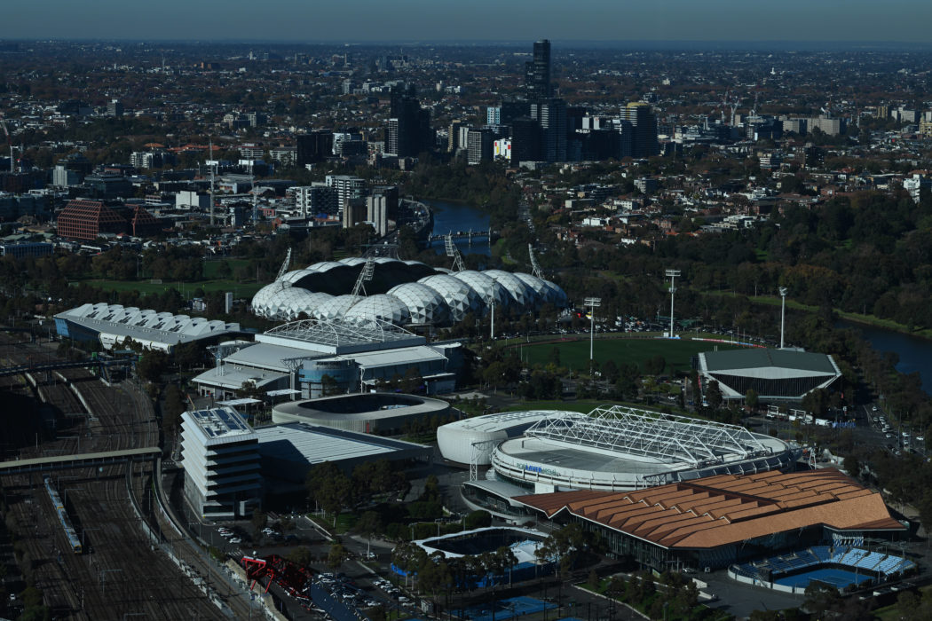 VICTORIAN BUDGET 2025, Melbourne Olympic Park stadiums including AAMI Park, John Caine Arena, Rodlaver Arena and Margare