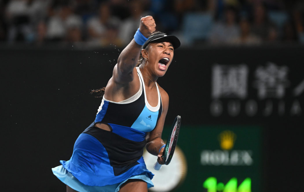 Sport Themen der Woche KW03 Sport Bilder des Tages TENNIS AUSTRALIAN OPEN, Destanee Aiava of Australia celebrates after